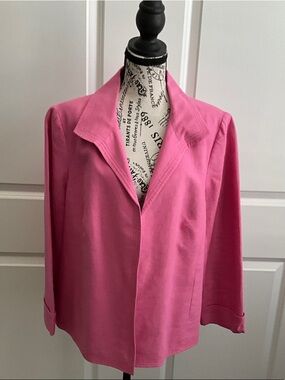 Talbots Bright Pink Open-Front Blazer